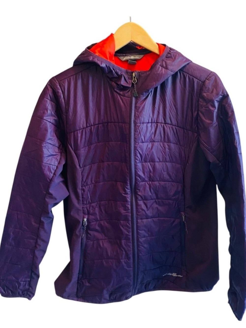 EDDIE BAUER Purple Quilted Lightweight Hooded Jacket